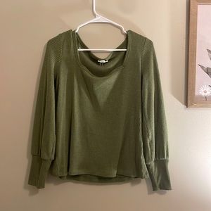 Green sweater shirt